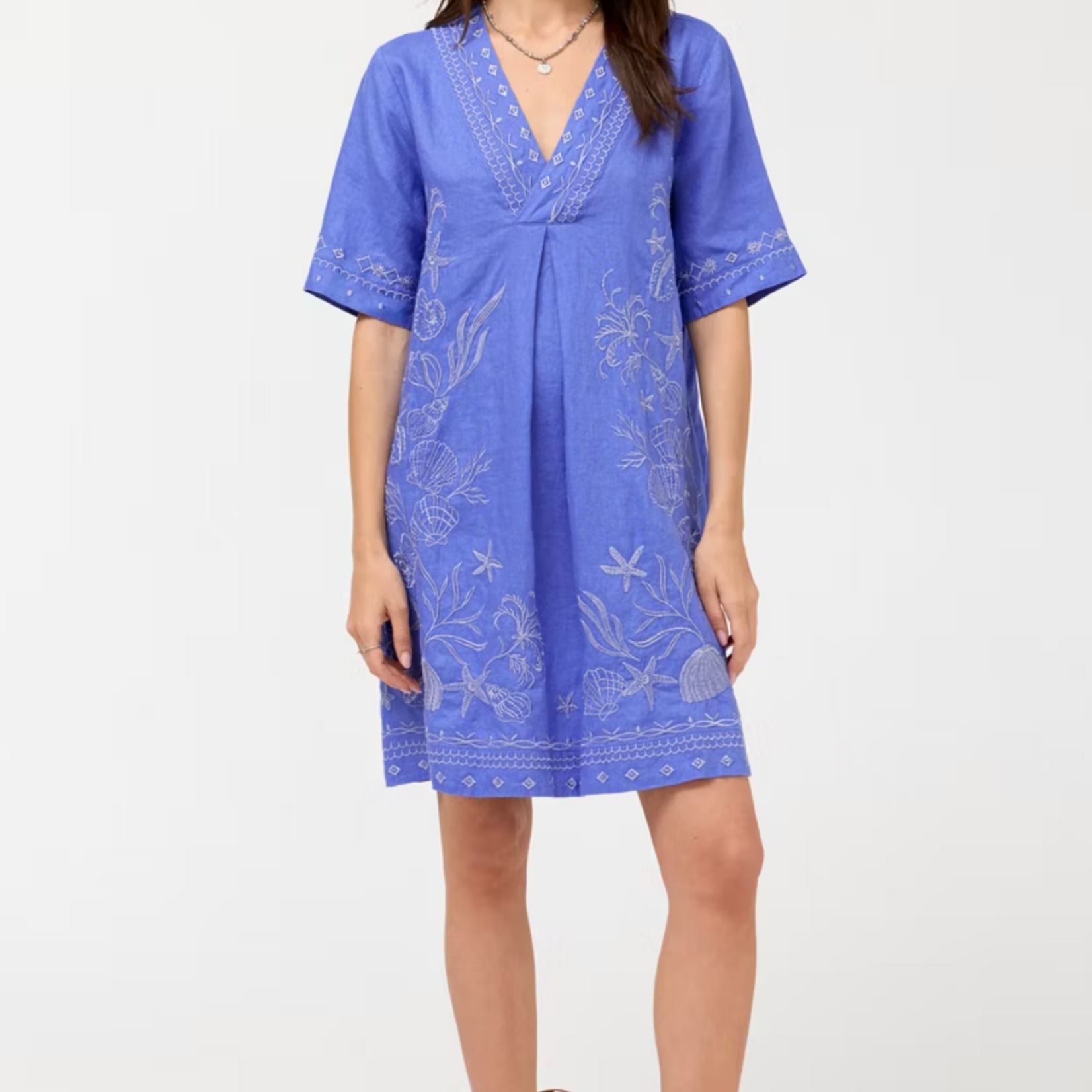 Johnny Was Baja Blue Dolman Dress