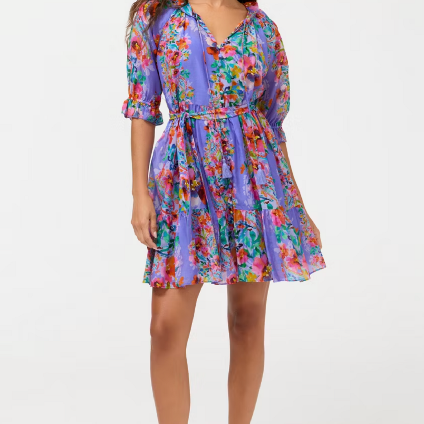Johnny Was All My Love Suzy Tiered Mini Dress