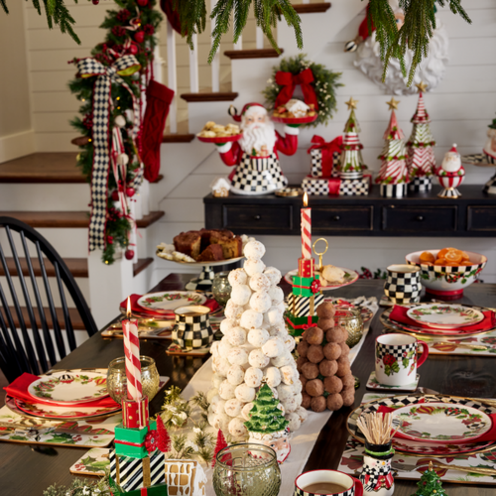 MacKenzie-Childs deck the halls serving bowl