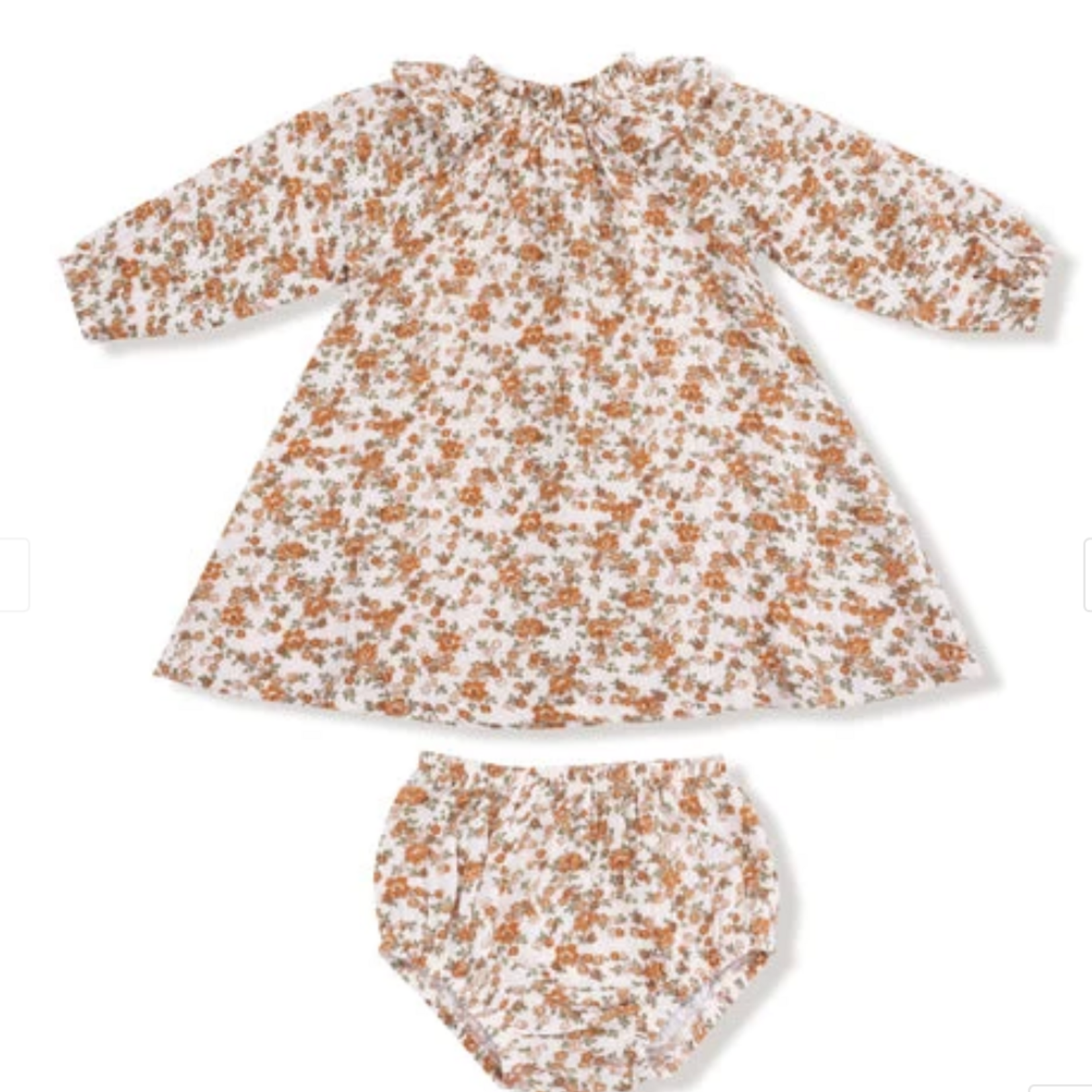 Angel Dear Prairie Calico - Ruffle L/S Bubble W/ Skirt