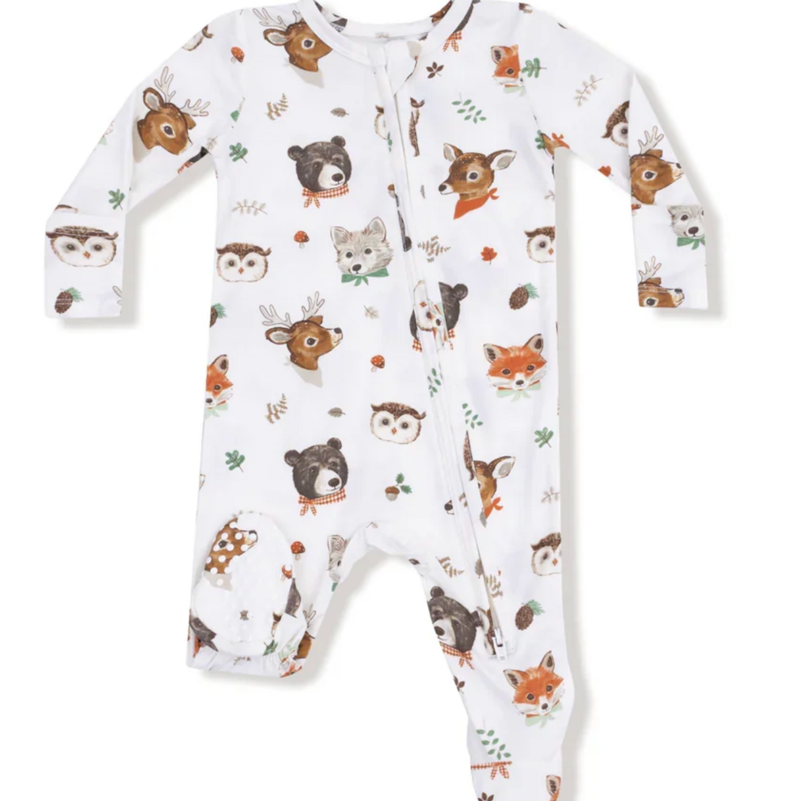Angel Dear Woodland Animal Faces - 2 Way Zipper Footie