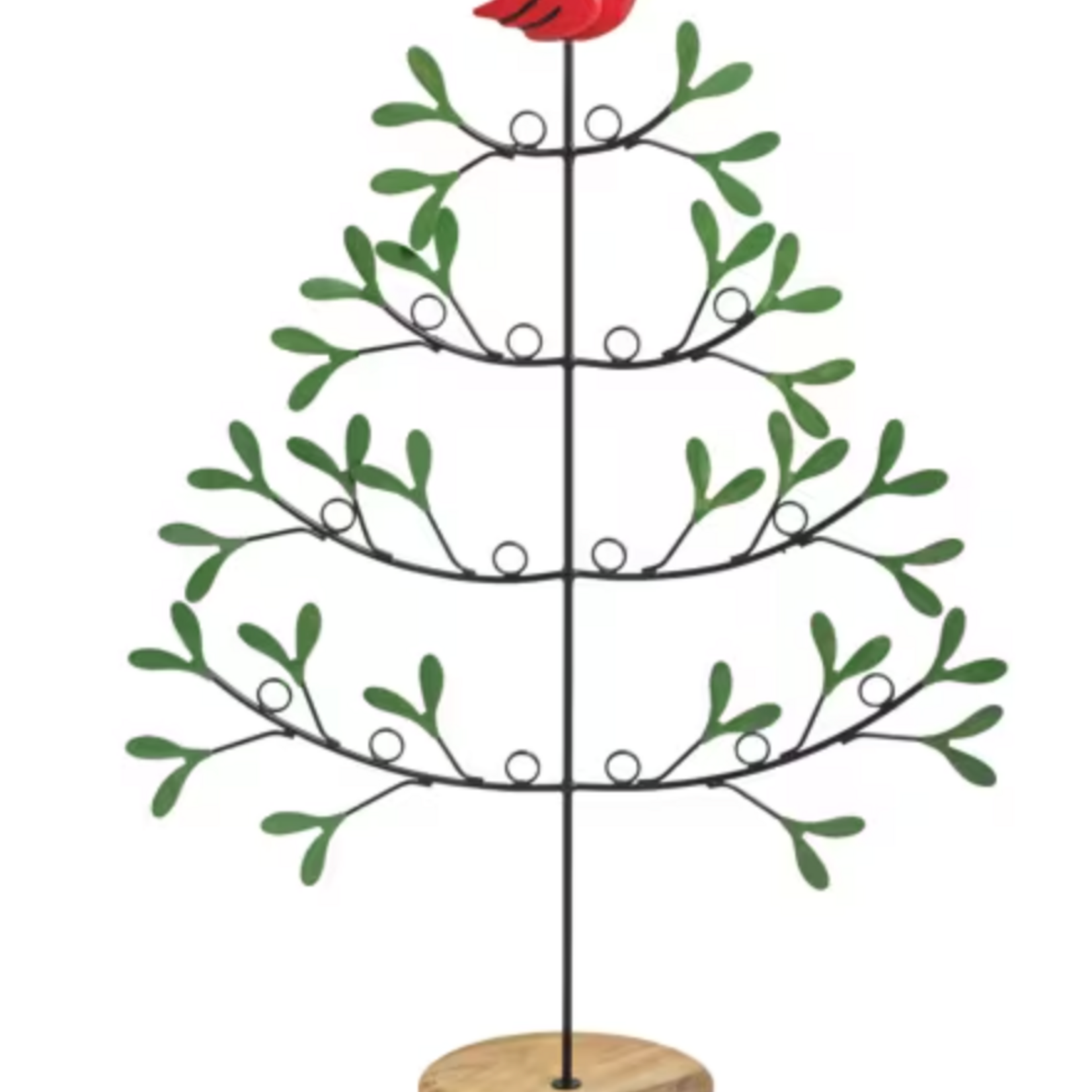 Mudpie Christmas Tree Cardinal Card Holder