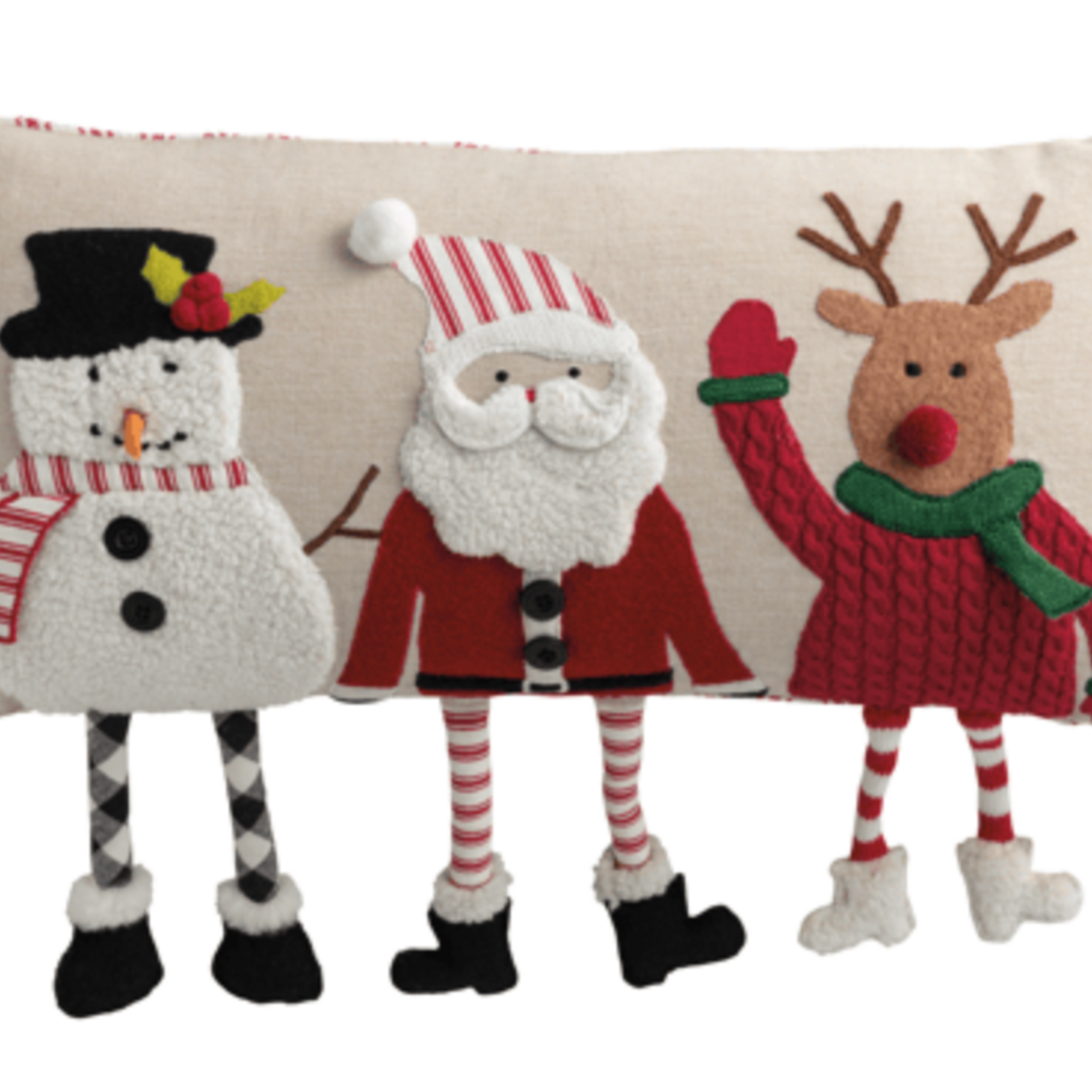 Mudpie Christmas Dangle Leg Pillow