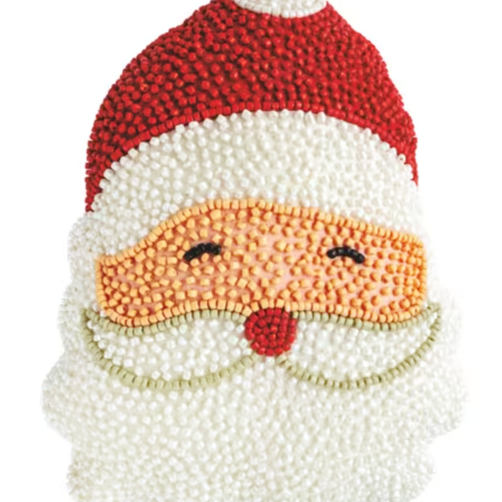 Mudpie Santa Beaded Pillow