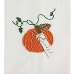 Mudpie Pumpkin Beaded Embroidered Towel