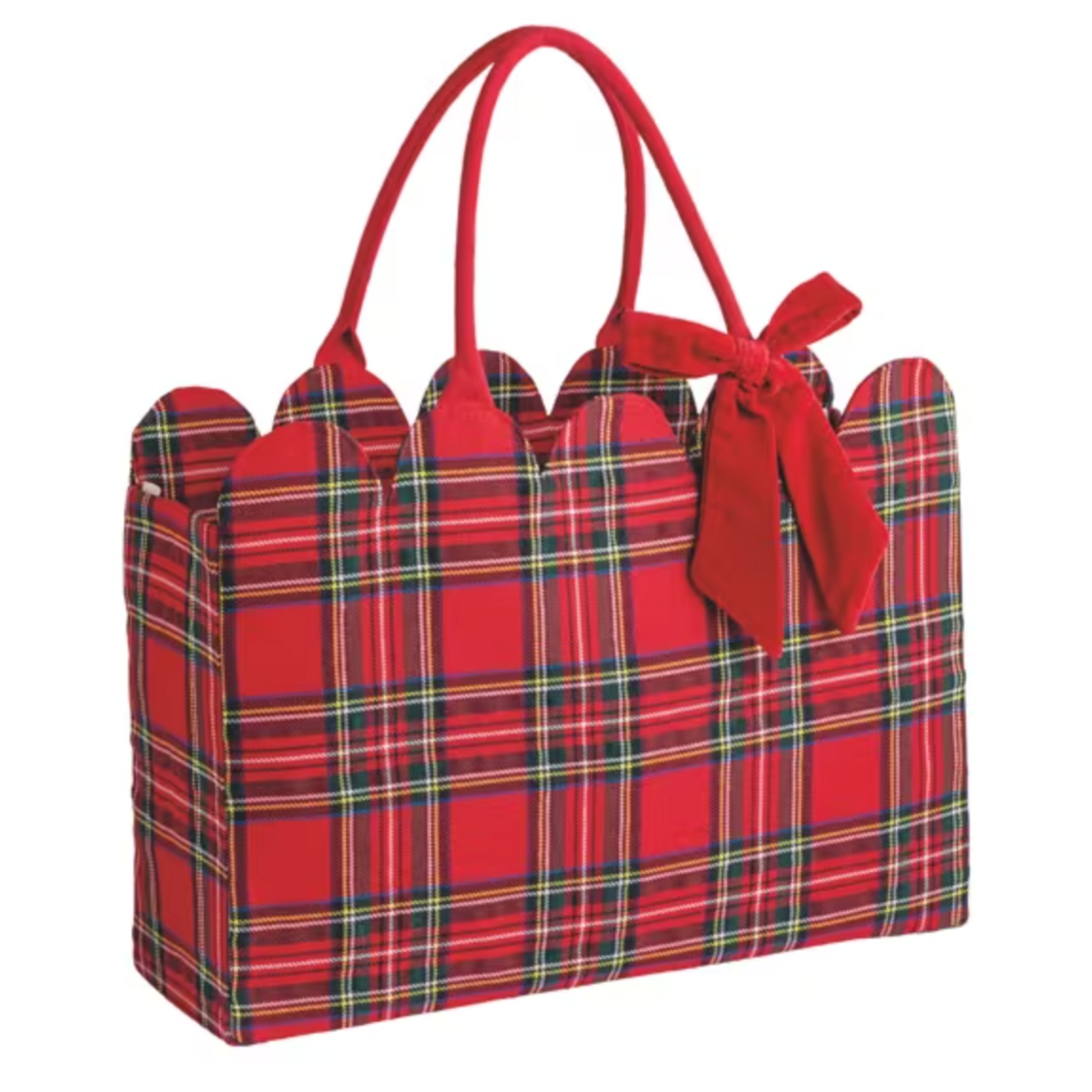 Mudpie Tartan Scallop Tote