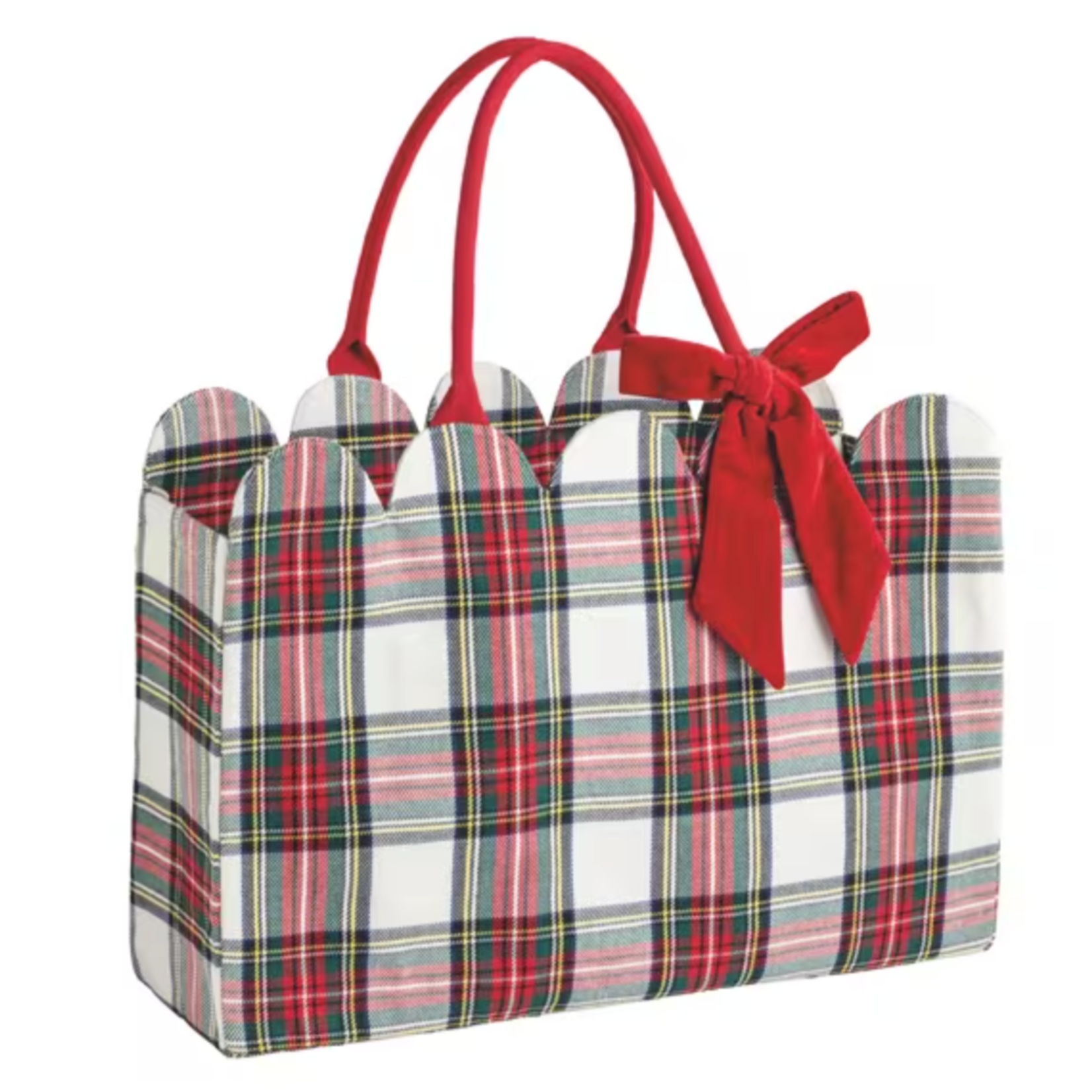 Mudpie Tartan Scallop Tote