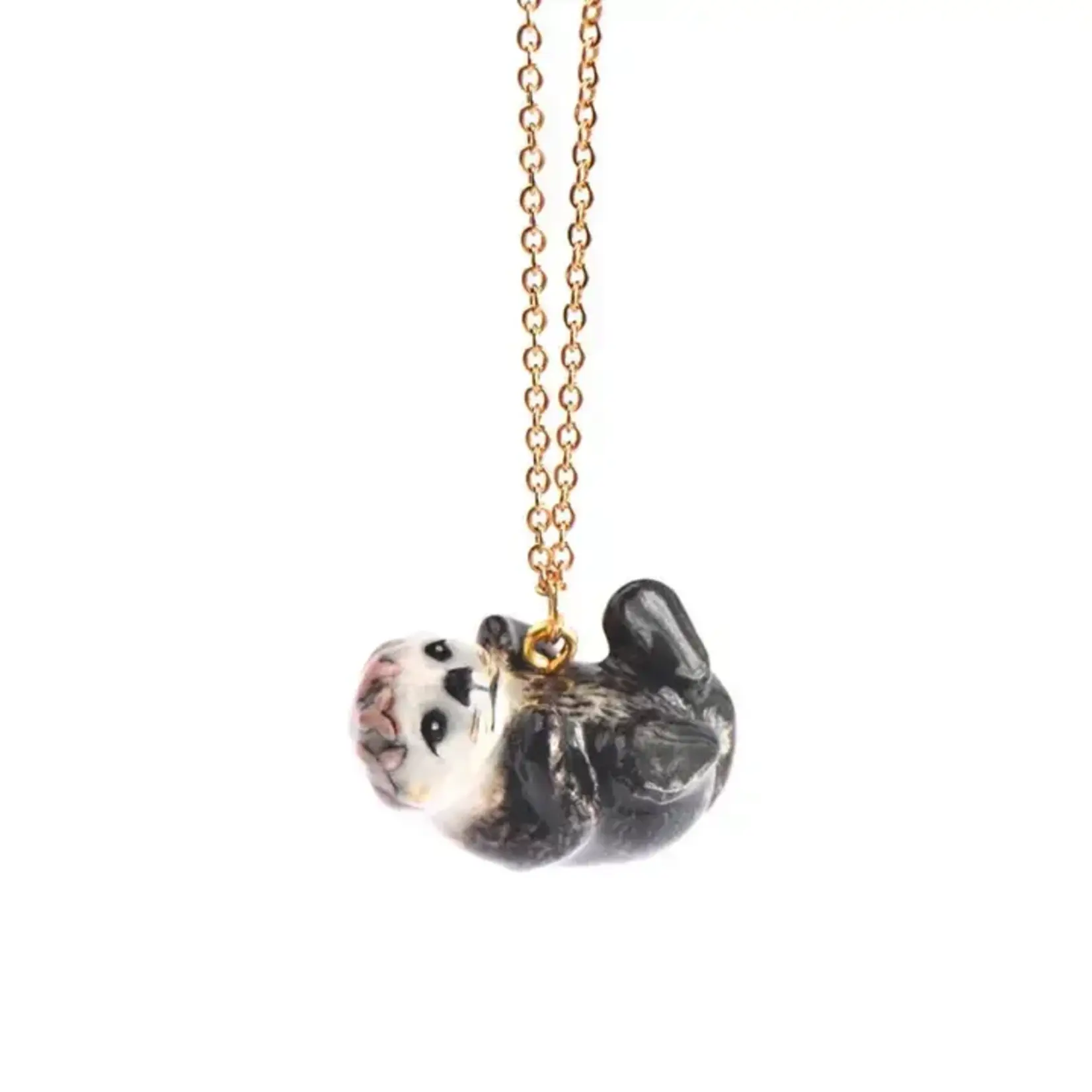 Camp Hollow Porcelain Animal Treasures Baby Spring Otter Necklace
