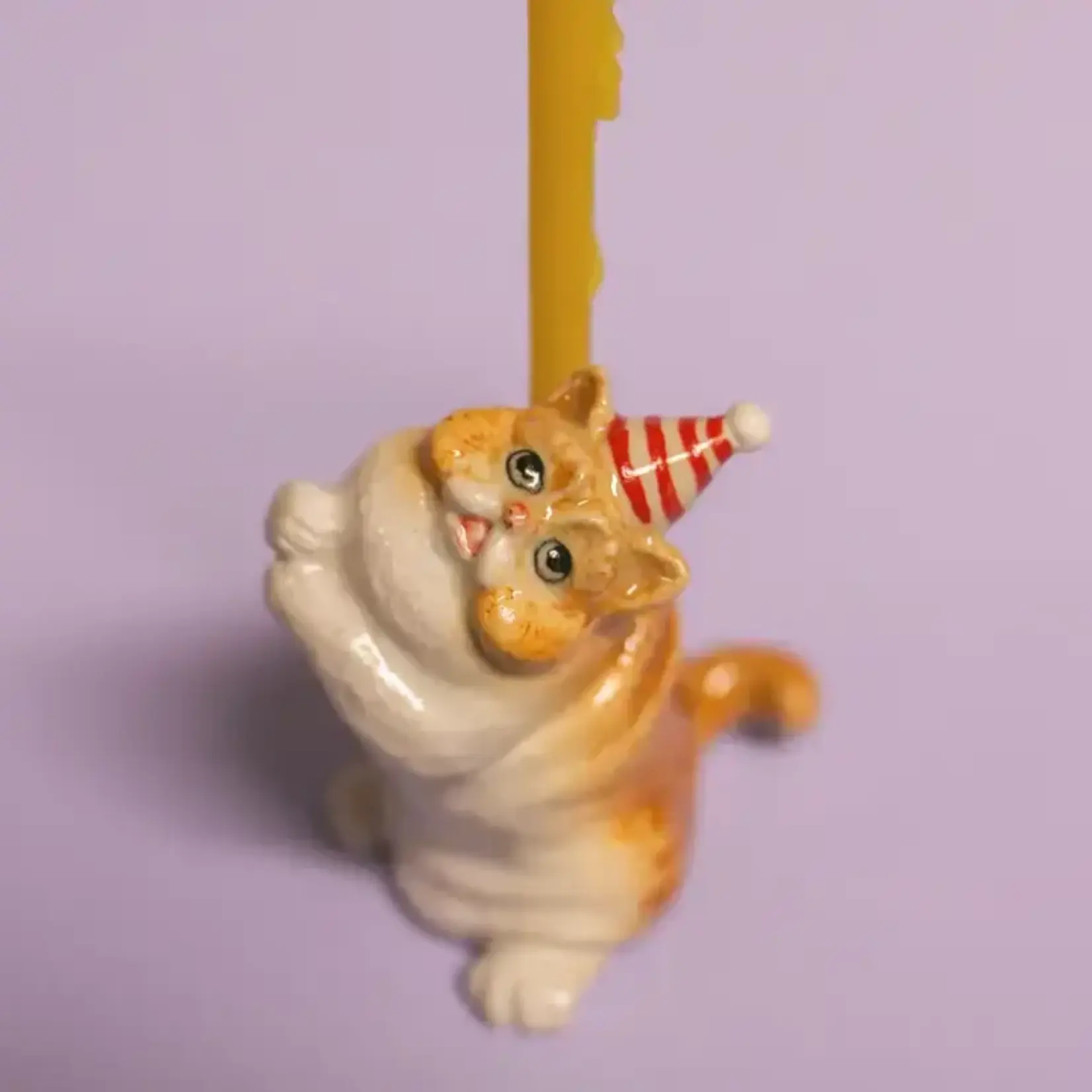 Camp Hollow Porcelain Animal Treasures Exotic Shorthair Cat Cake Topper