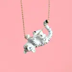 Camp Hollow Porcelain Animal Treasures Gold Tiger Necklace