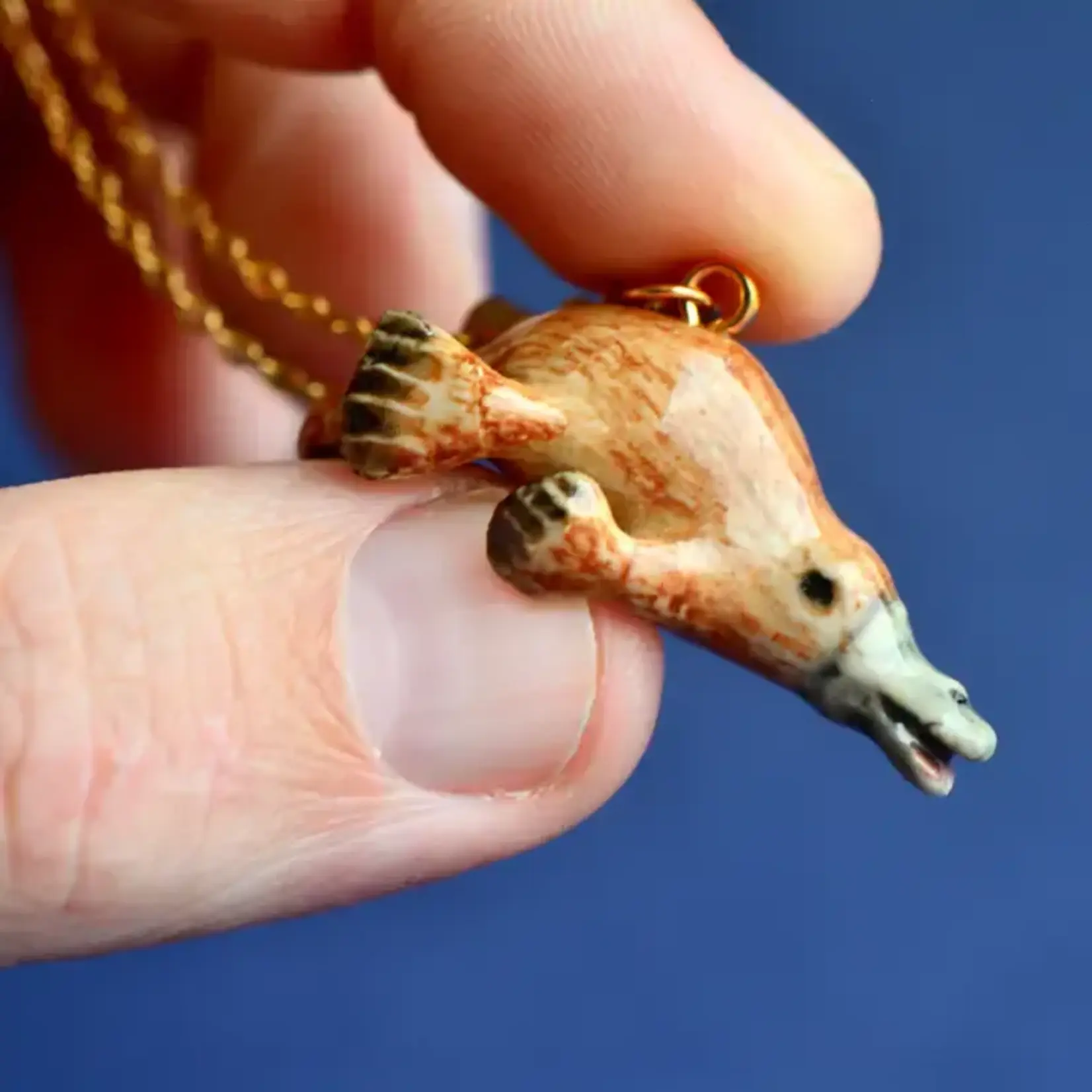 Camp Hollow Porcelain Animal Treasures Platypus Necklace