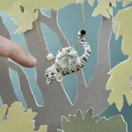 Camp Hollow Porcelain Animal Treasures White Tiger Cub Necklace