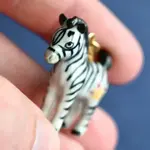 Camp Hollow Porcelain Animal Treasures Zebra Necklace