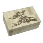 Madison Bay Co Mermaid On Dolphin Vintage Scrimshaw Bone Box