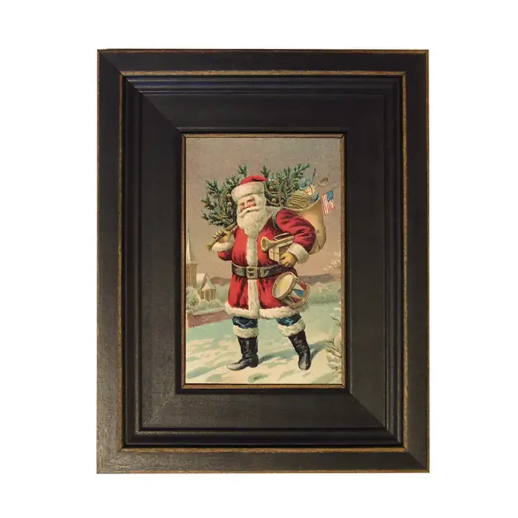 Madison Bay Co Santa Loaded with Goodies Vintage Painting Print Canvas