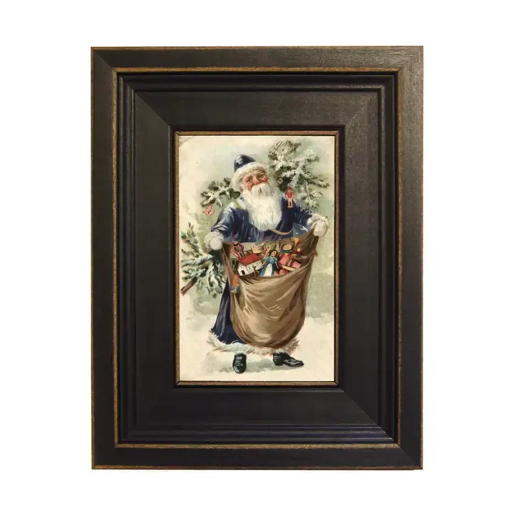 Madison Bay Co Santa with Bag of Toys Vintage Painting Print On Canvas