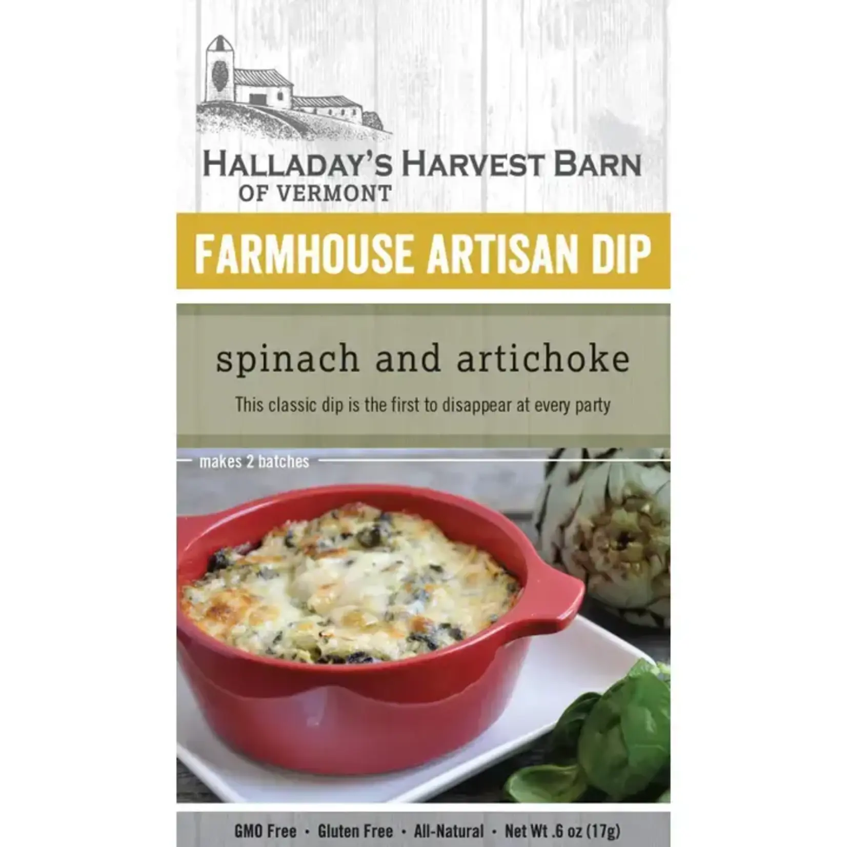 Halladays Harvest Barn Spinach Artichoke Farmhouse Artisan Dip