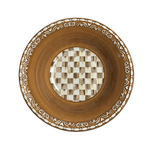 MacKenzie-Childs mocha check gingerbread small bowl