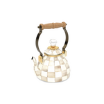 MacKenzie-Childs mocha check 1 quart tea kettle