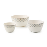 MacKenzie-Childs sterling check everyday mixing bowls, set of 3