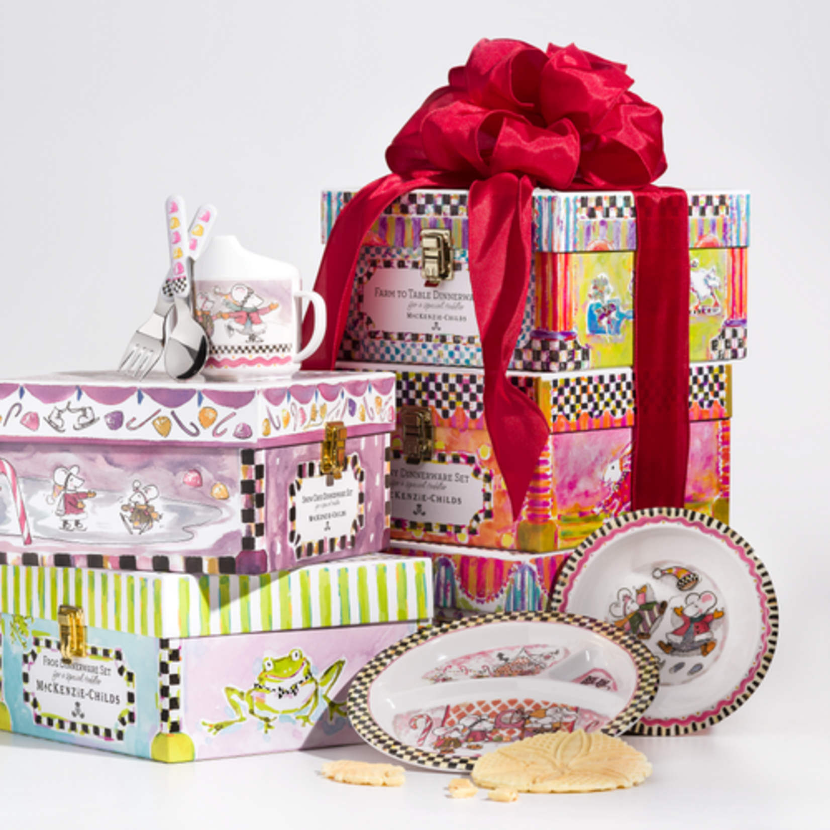 MacKenzie-Childs bunny toddler's dinnerware set