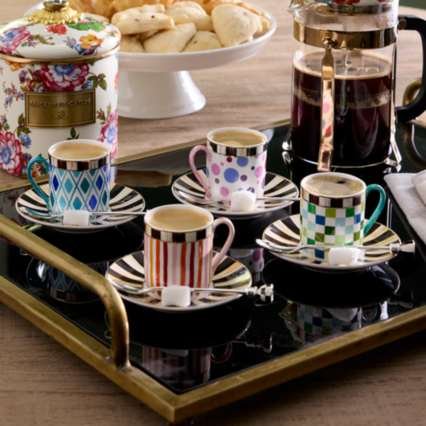 MacKenzie-Childs courtly espresso spoons, set of 4