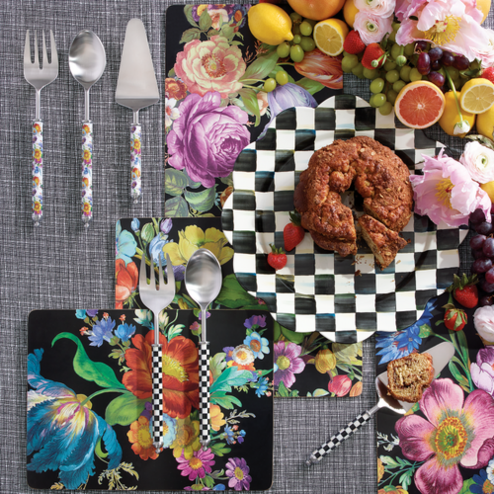 MacKenzie-Childs courtly check supper club pie server