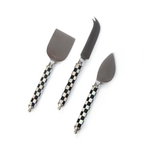 MacKenzie-Childs courtly check supper club cheese knife set
