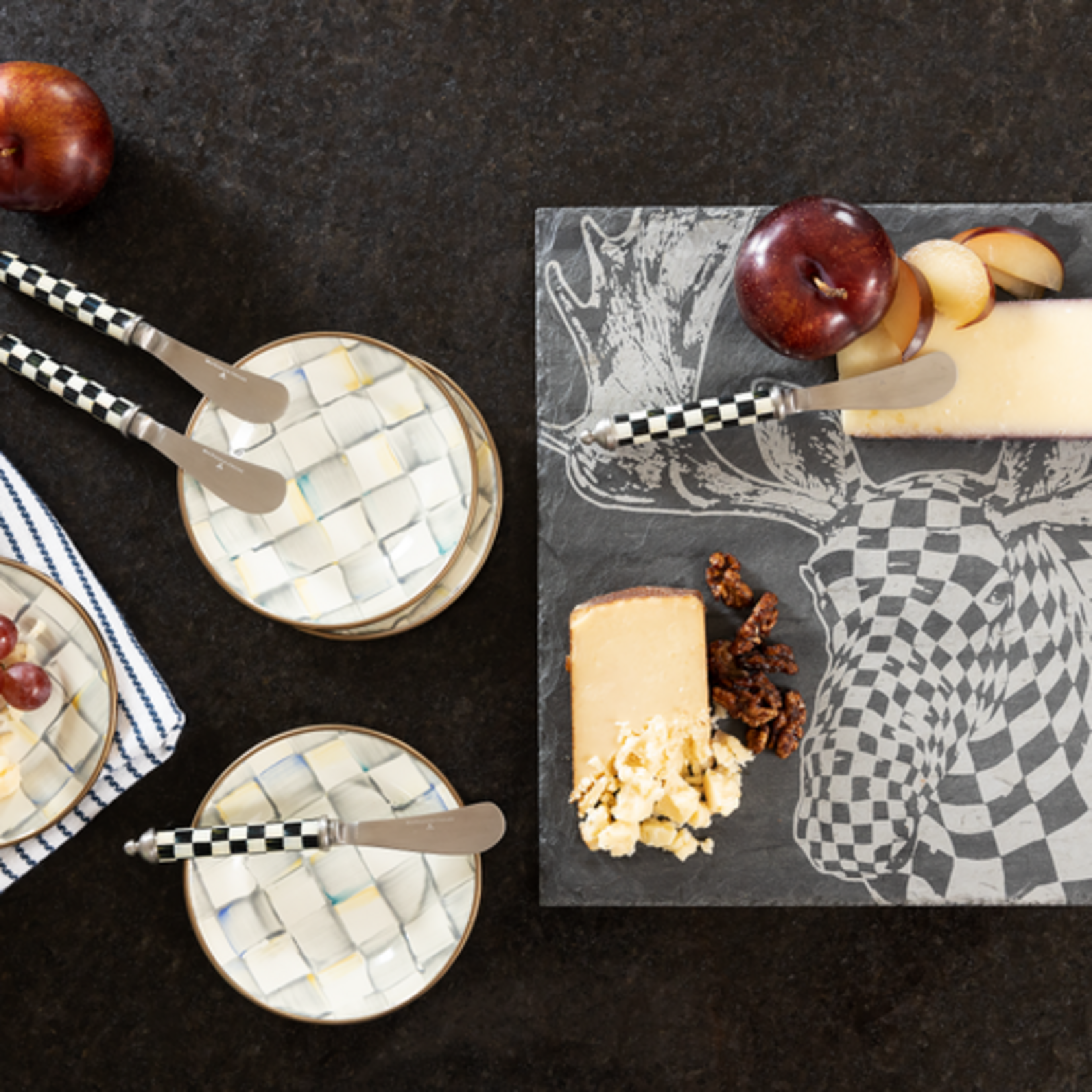 MacKenzie-Childs courtly check supper club spreaders