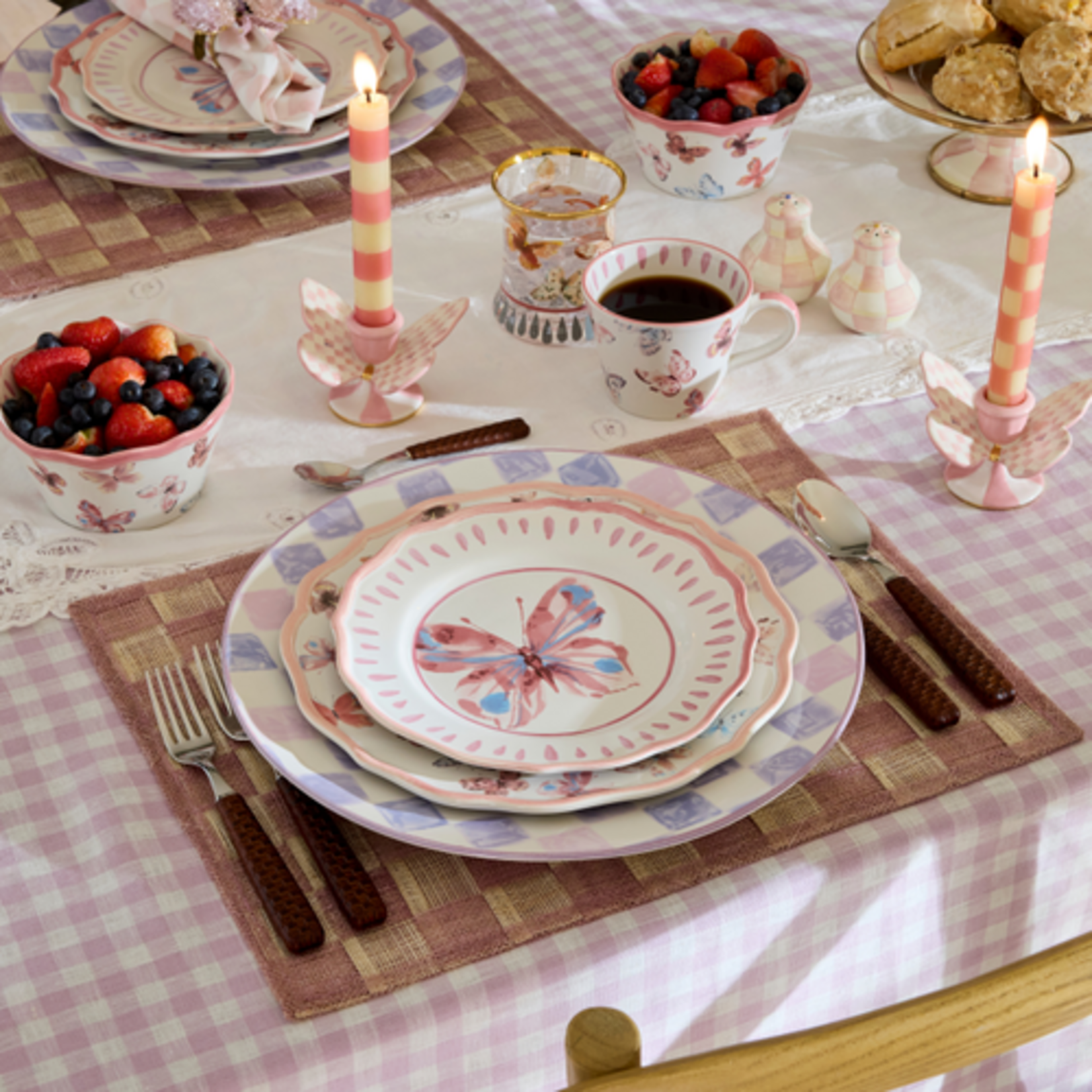 MacKenzie-Childs butterfly hill salad plate
