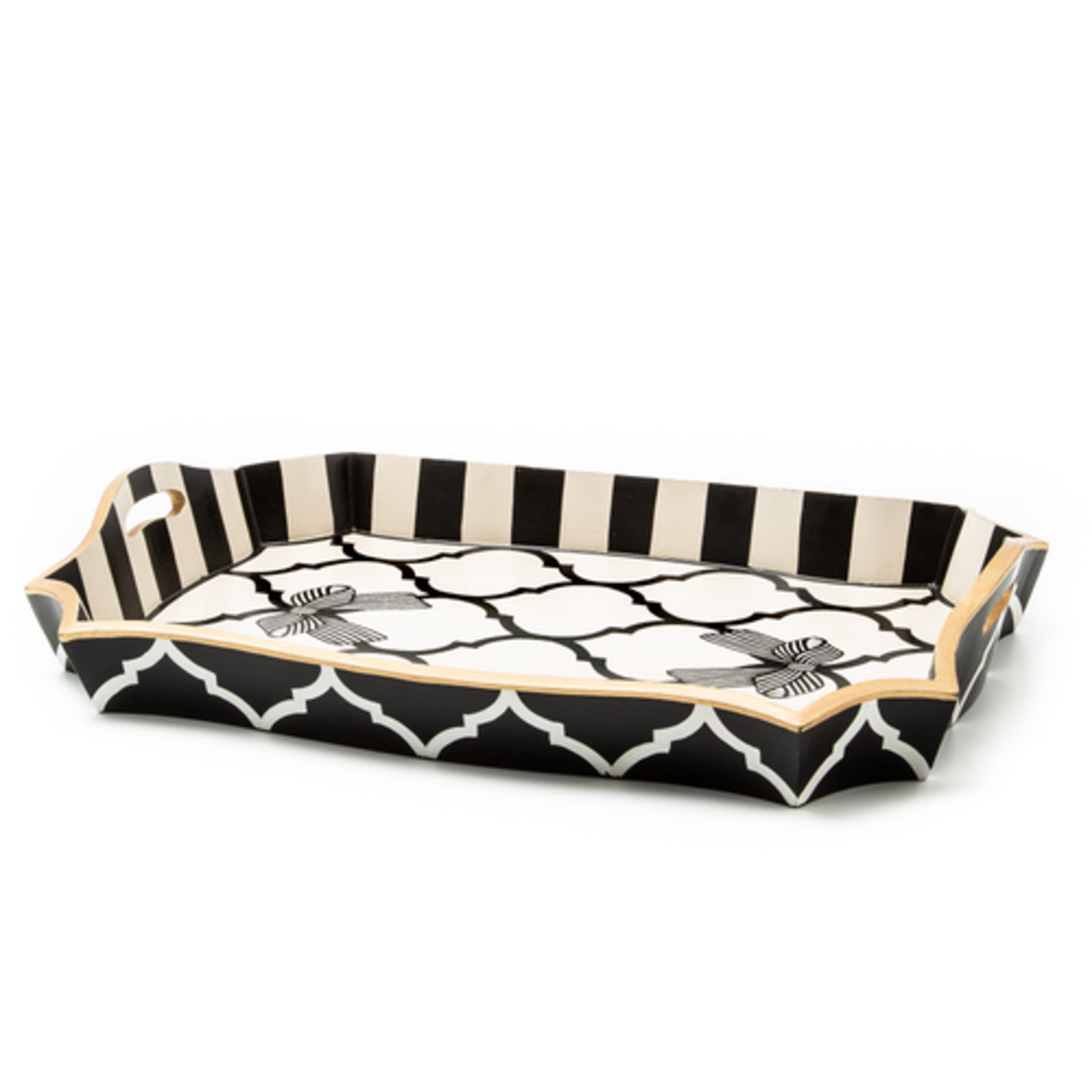 MacKenzie-Childs pretty as a bow large tray