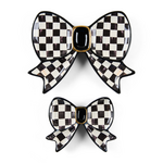 MacKenzie-Childs courtly check bow trinket dishes, set of 2