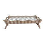 MacKenzie-Childs mocha check breakfast tray