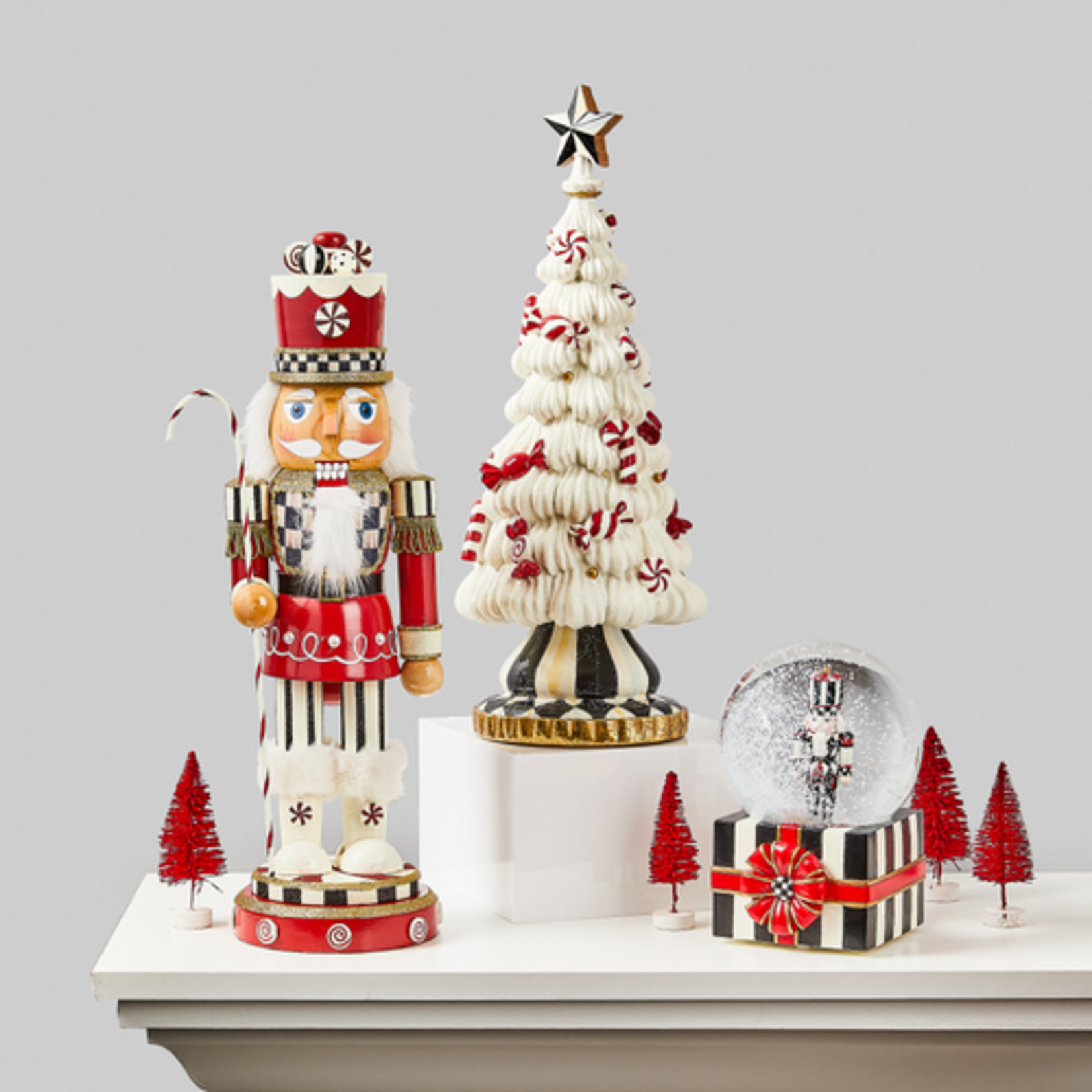 MacKenzie-Childs nutcracker gift snow globe