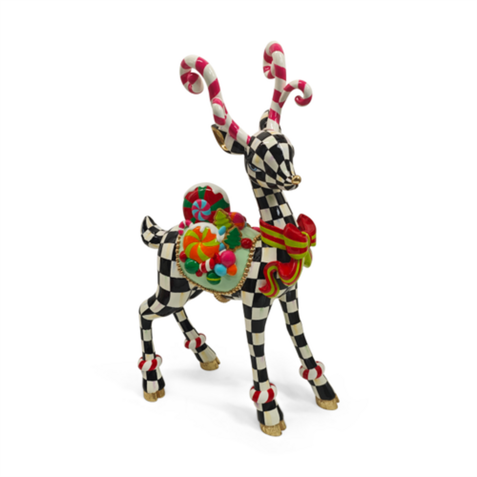 MacKenzie-Childs confetti christmas standing deer