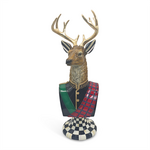 MacKenzie-Childs timeless tartan stag head bust