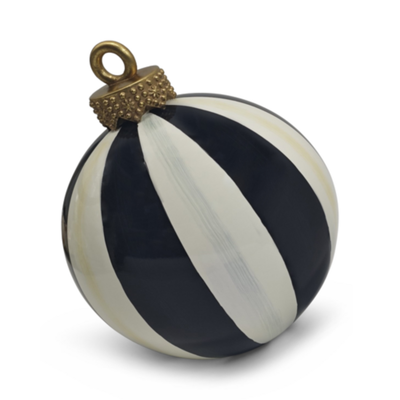 MacKenzie-Childs courtly stripe medium tabletop ornament