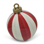 MacKenzie-Childs red stripe medium tabletop ornament
