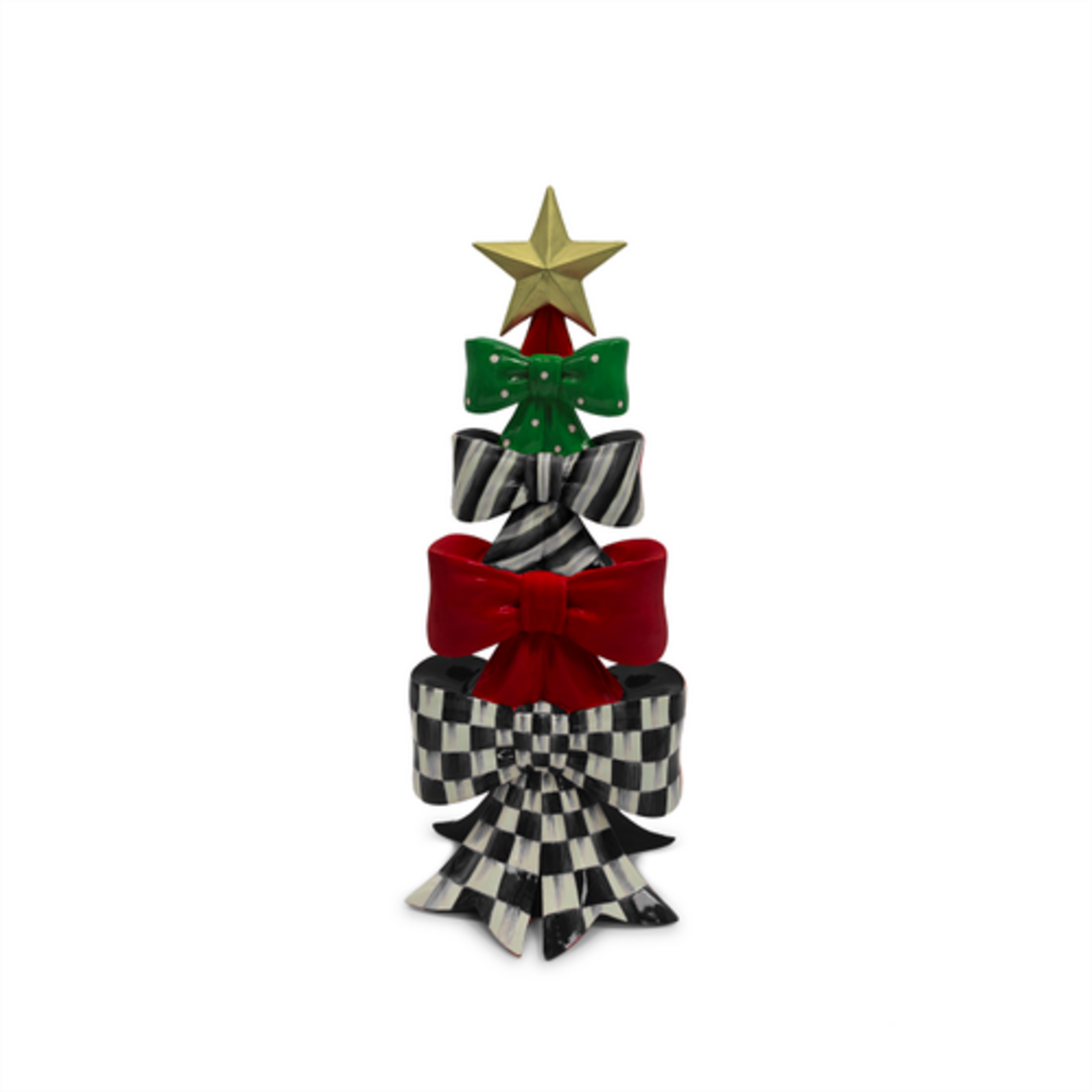 MacKenzie-Childs holiday stacked bow tree
