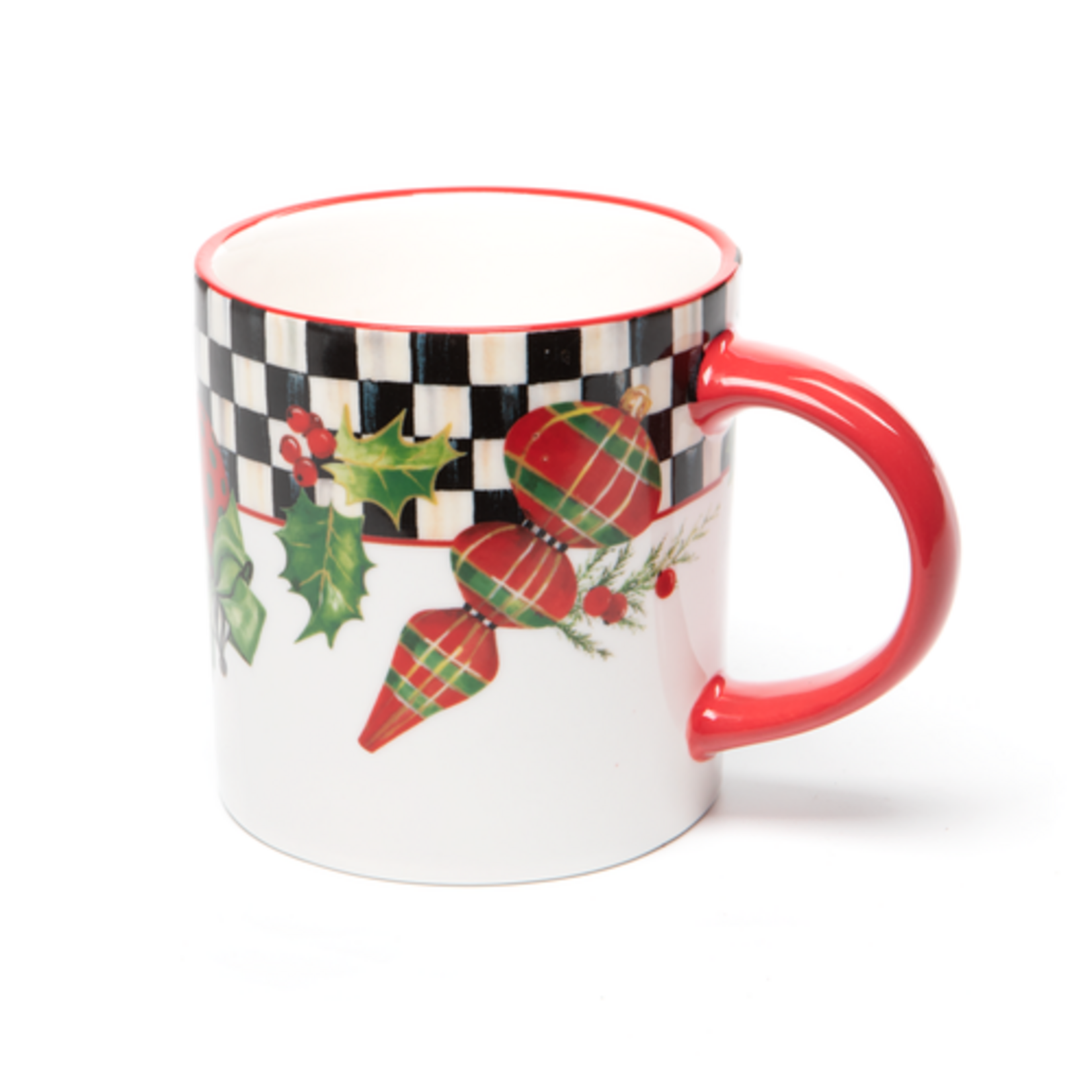 MacKenzie-Childs deck the halls mugs, set of 4