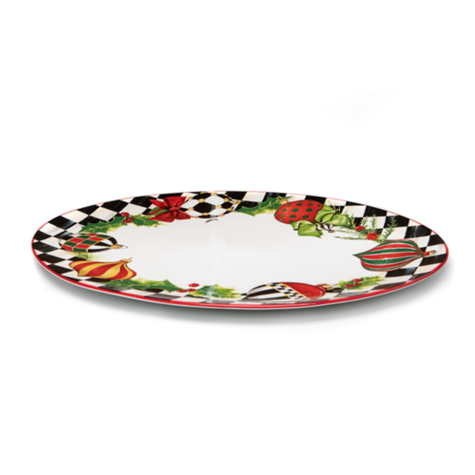 MacKenzie-Childs deck the halls serving platter