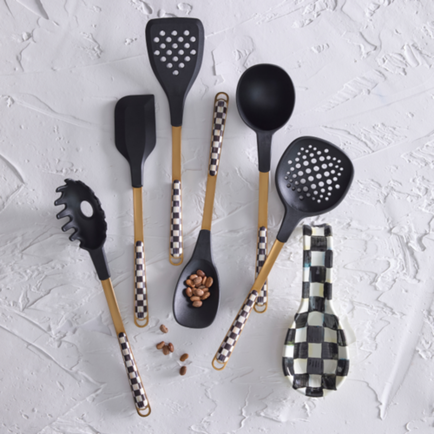 MacKenzie-Childs courtly check pasta spoon