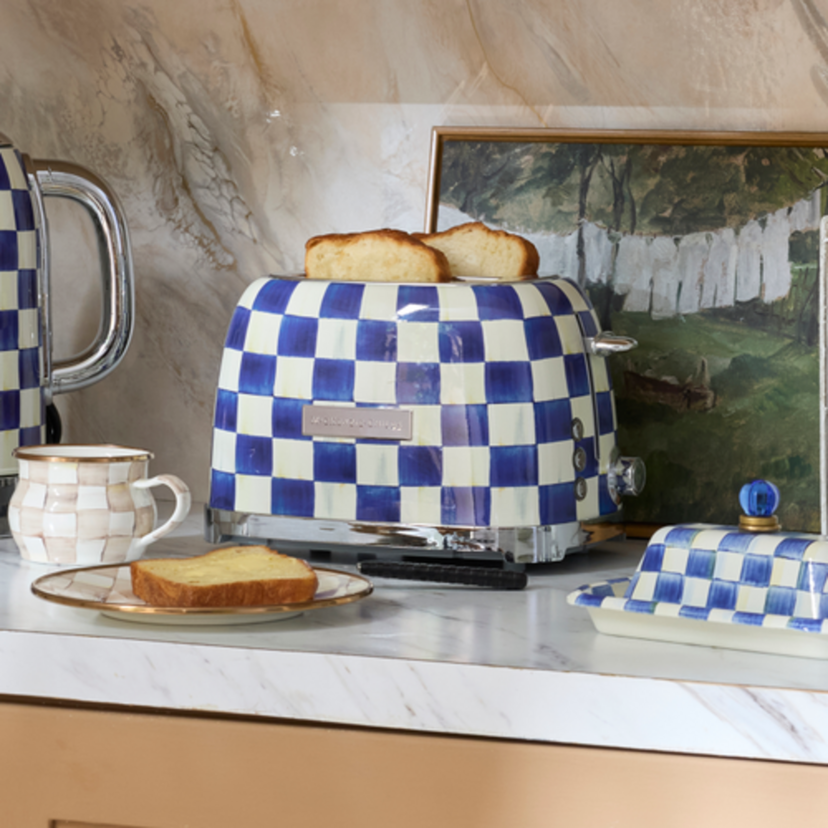 MacKenzie-Childs royal check 2-slice toaster