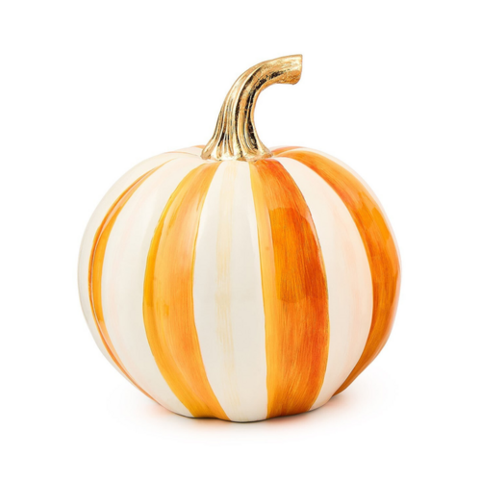 MacKenzie-Childs orange stripe small pumpkin