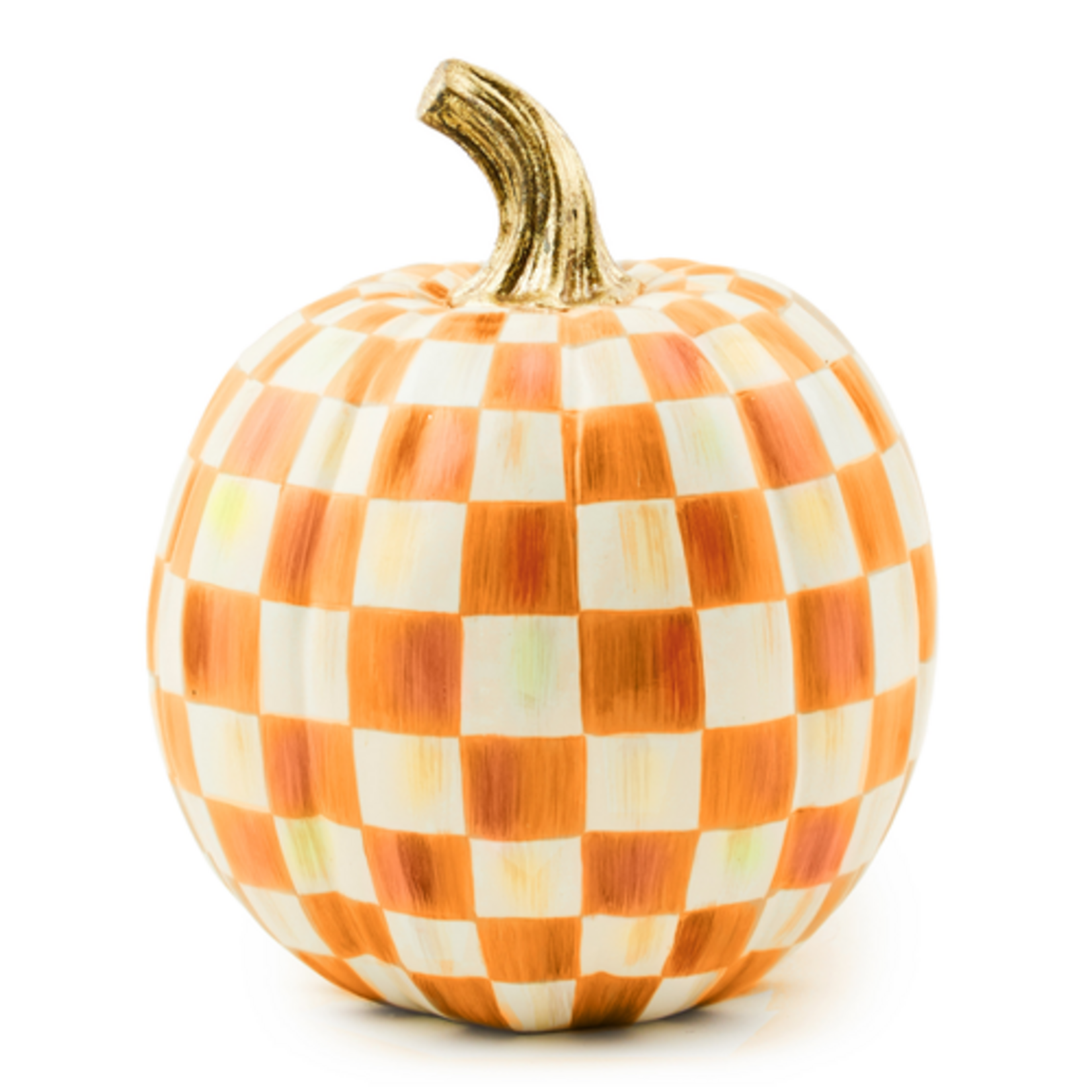 MacKenzie-Childs orange check small pumpkin