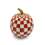 MacKenzie-Childs paprika check small pumpkin