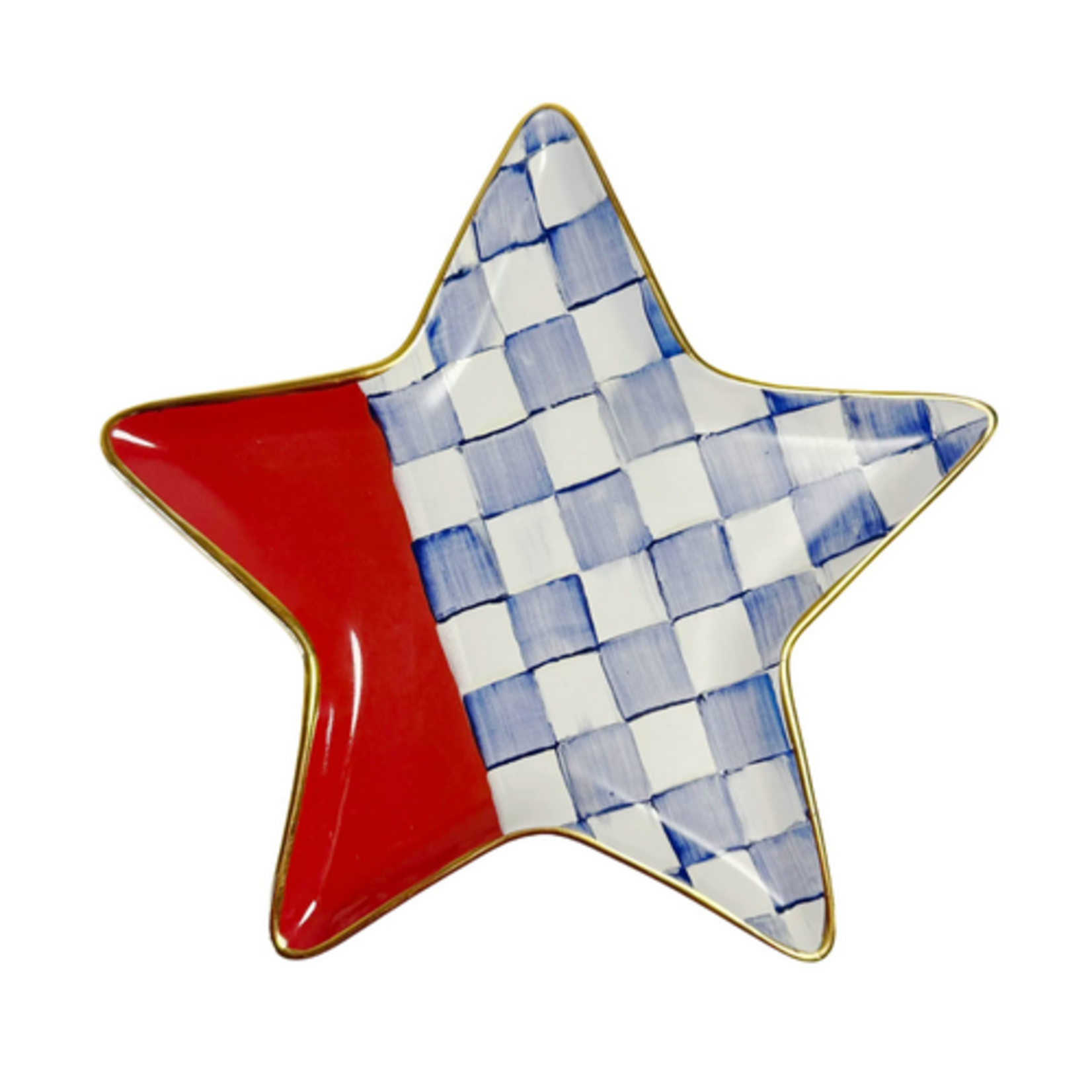 MacKenzie-Childs 1776 ceramic star plate
