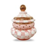MacKenzie-Childs rosy check ceramic groovy canister