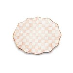 MacKenzie-Childs rosy check ceramic large serving platter