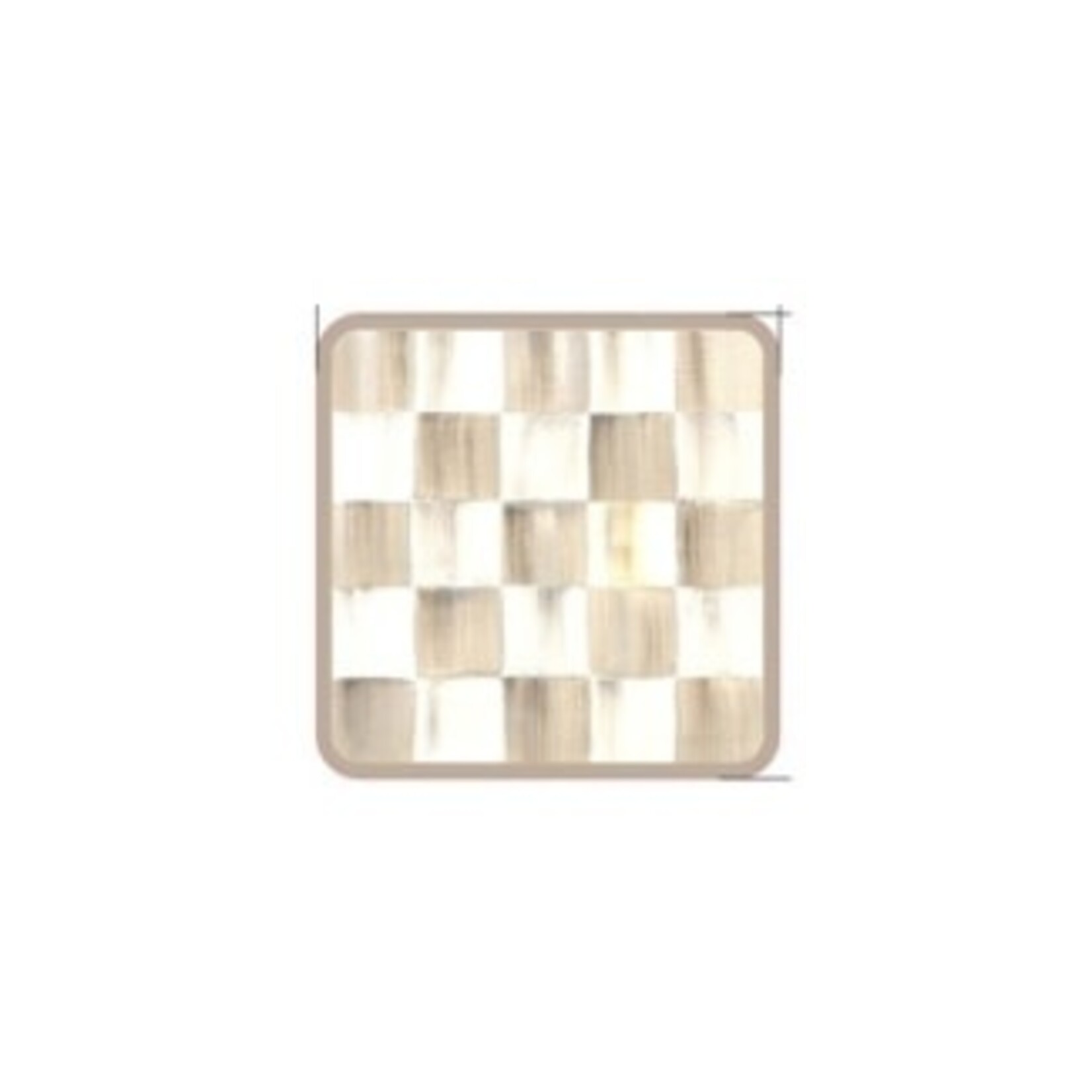 MacKenzie-Childs mocha check cork back coasters, set of 4